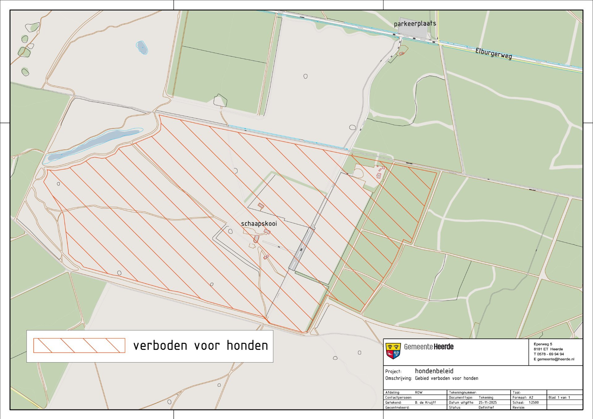 kaart Renderklippen Hondenbeleid