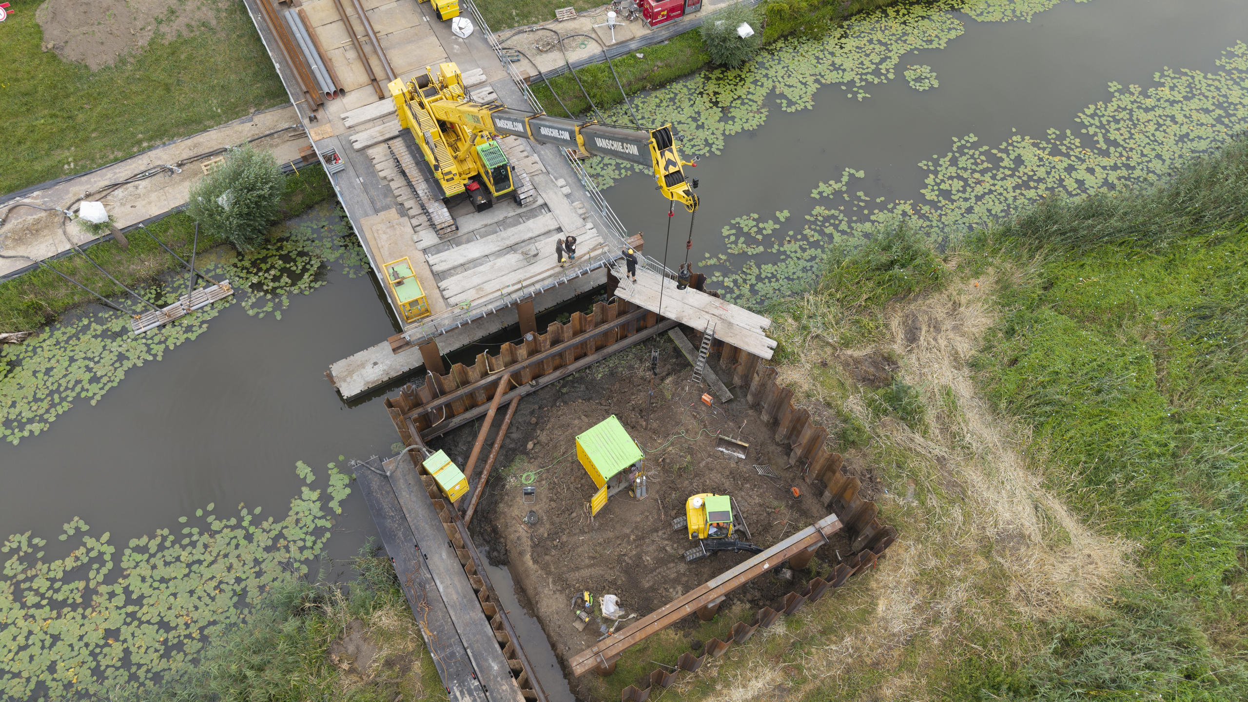 Vliegtuigberging Veessen opbouw