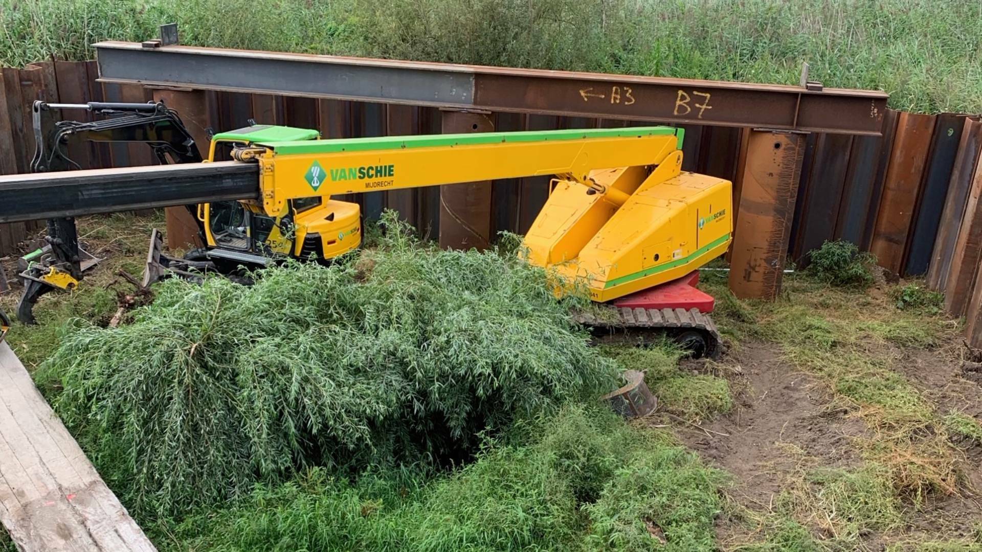 Bergingwerkzaamheden hoogwerker
